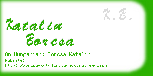 katalin borcsa business card